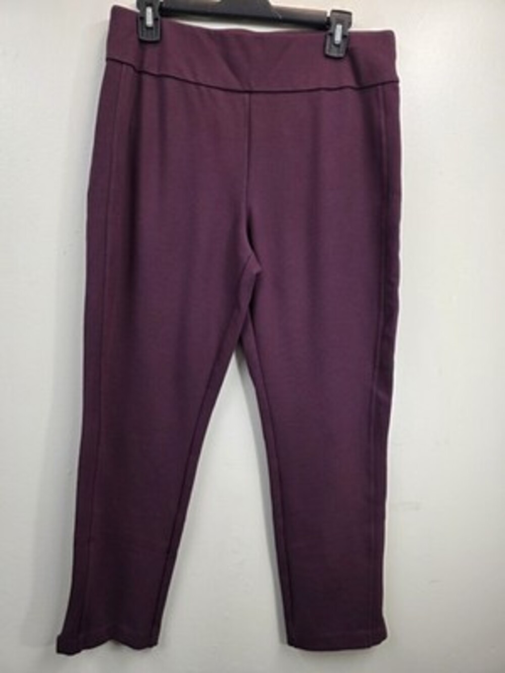 Express Women's Purple Pull-On Skinny Ankle Pants High Rise 24" Knit Stretch L